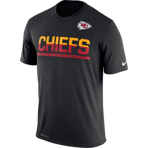 NFL Men's Kansas City Chiefs Nike Black Team Practice Legend Performance T-Shirt